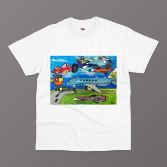 Kid T-Shirt Airplane by Dorjee