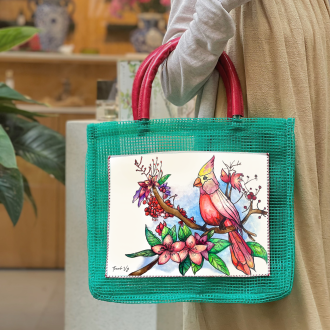 Fishnet bag Chim Chào Mào by Thanh Vy