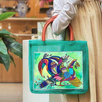 Fishnet bag Vũ Khúc Chim Muông by Dorjee